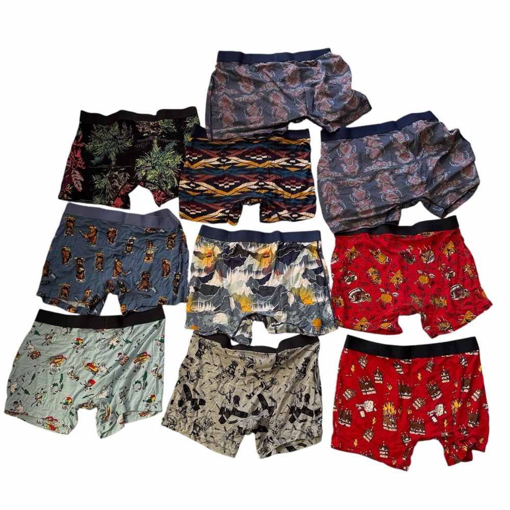 Saxx Vibe 10x Pairs of Boxer Briefs Assorted Prints Underwear Sz L - Picture 2 of 9